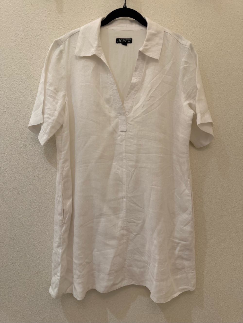 J.Crew White Top with Black Label
